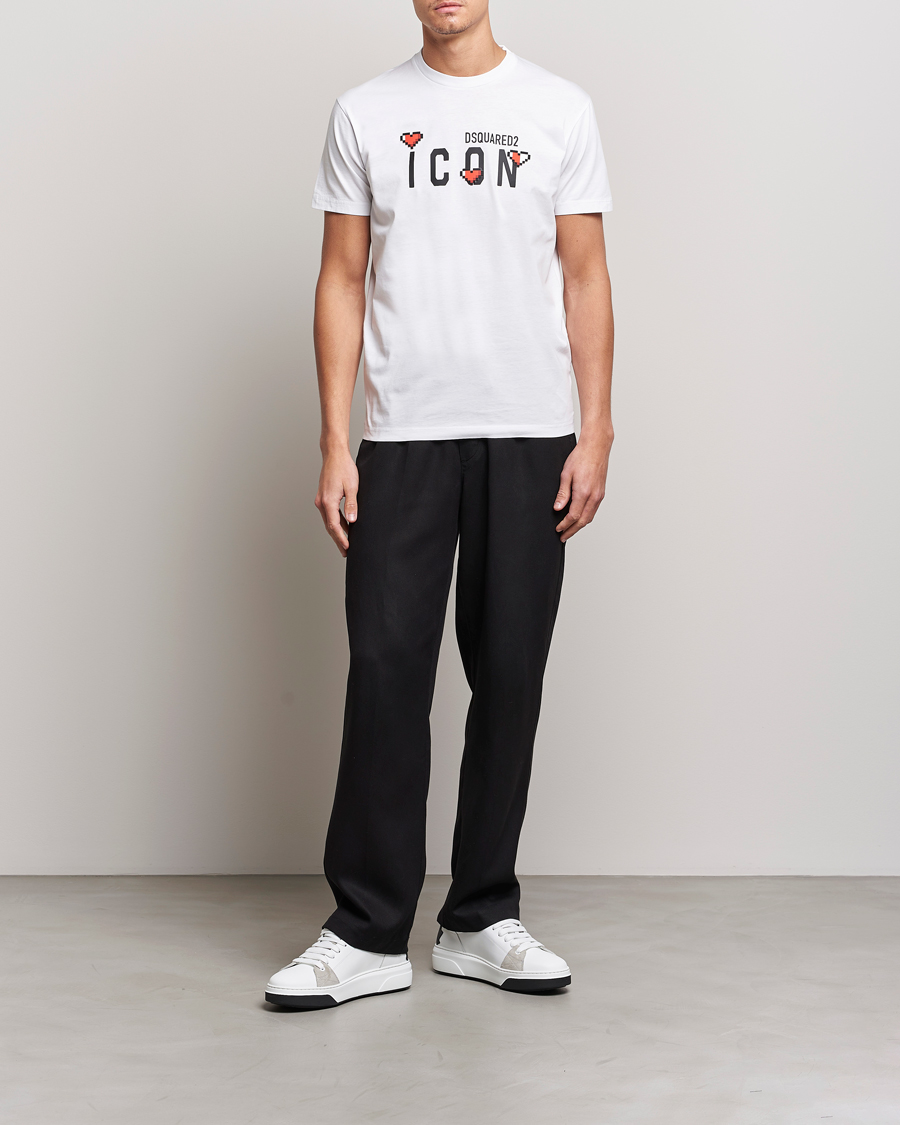 Herren | T-Shirts | Dsquared2 | Cool Fit Heart Icon Tee White