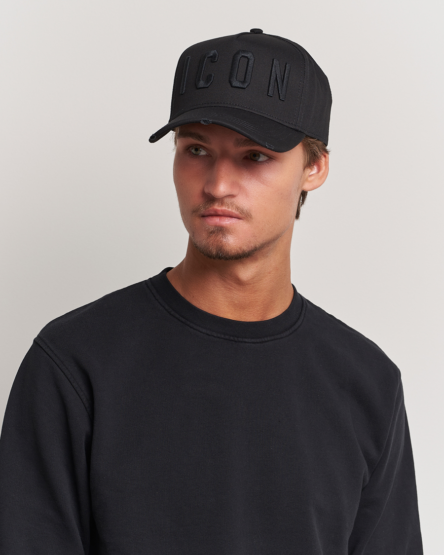Black icon dsquared2 cap on sale
