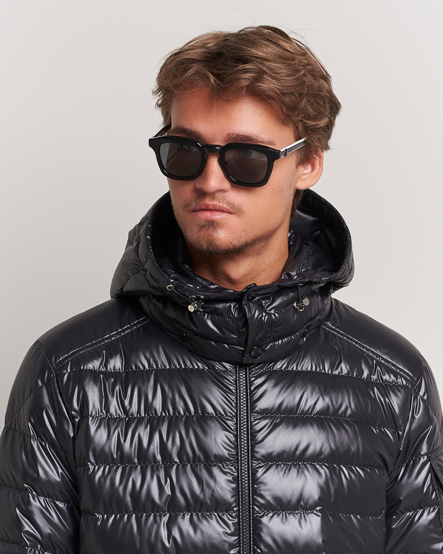 Herren | Eckige Sonnenbrillen | Moncler Lunettes | Gradd Sunglasses Shiny Black/Smoke