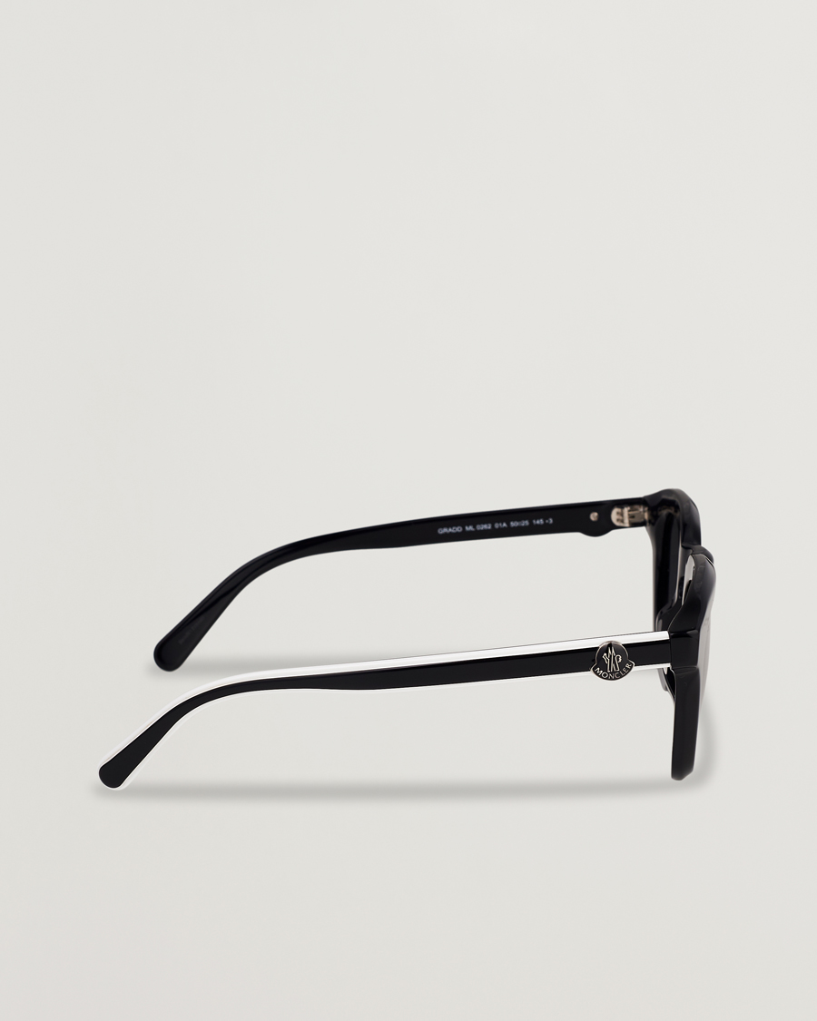 Herren | Moncler Lunettes Gradd Sunglasses Shiny Black/Smoke | Moncler Lunettes | Gradd Sunglasses Shiny Black/Smoke
