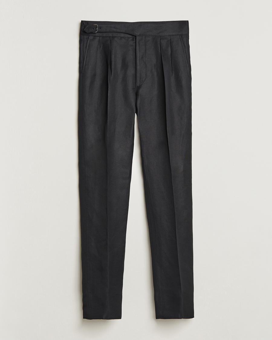 Herren | Hosen | Ralph Lauren Purple Label | Byron Pleated Trousers Black