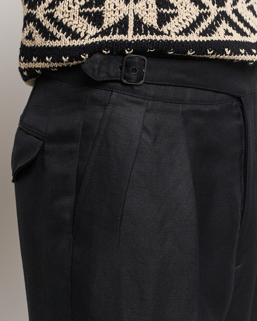 Herren | Hosen | Ralph Lauren Purple Label | Byron Pleated Trousers Black