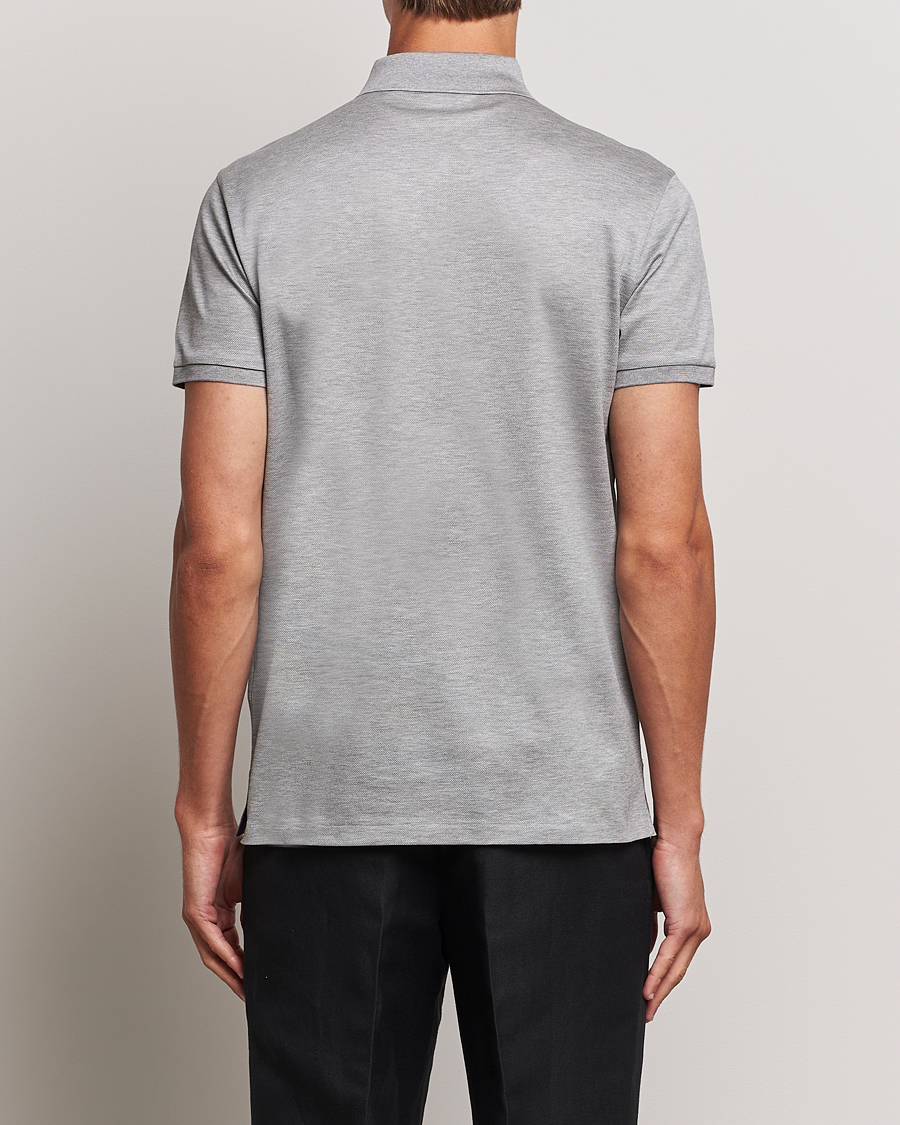 Herren | Poloshirts | Ralph Lauren Purple Label | Mercerized Cotton Polo Light Grey Heather