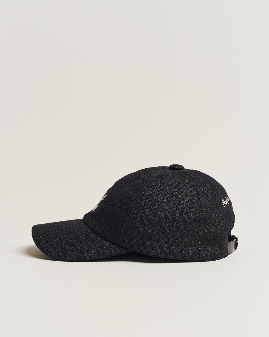 Herren |  | Ralph Lauren Purple Label | Linen/Silk Baseball Cap Black