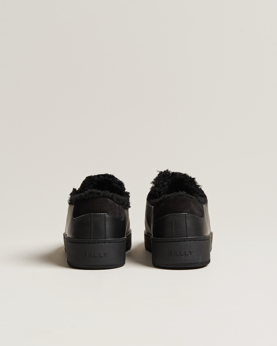 Herren | Bally Ryver Leather Shearling Sneaker Black | Bally | Ryver Leather Shearling Sneaker Black