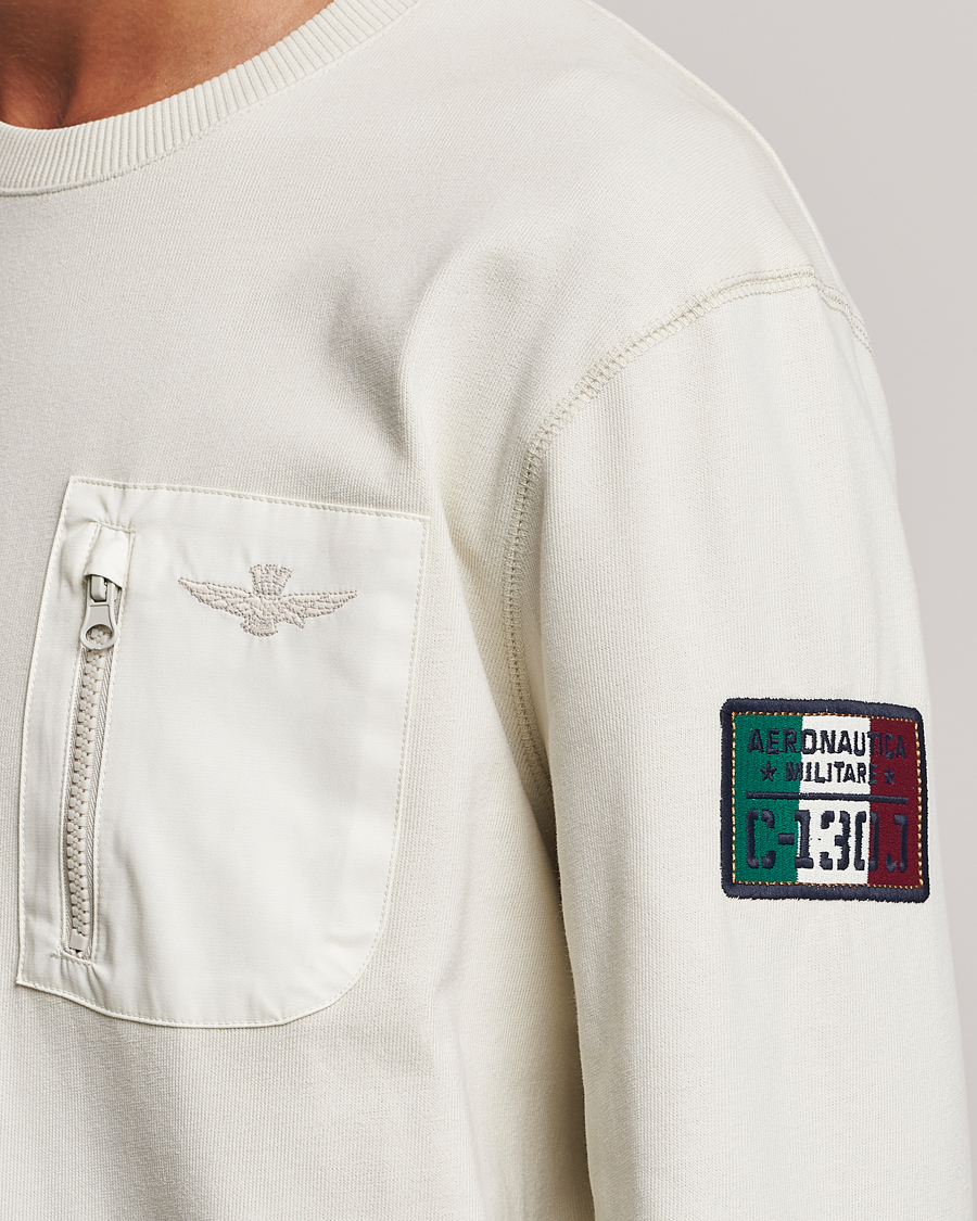 Herren | Pullover | Aeronautica Militare | Felpa Cotton Pocket Sweatshirt Ice Palace