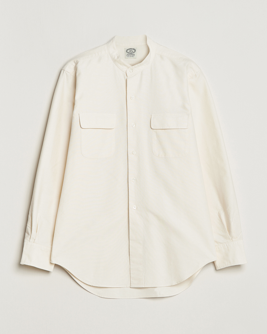 Herren | Kamakura Shirts | Kamakura Shirts | Vintage Ivy Band Collar Shirt Beige