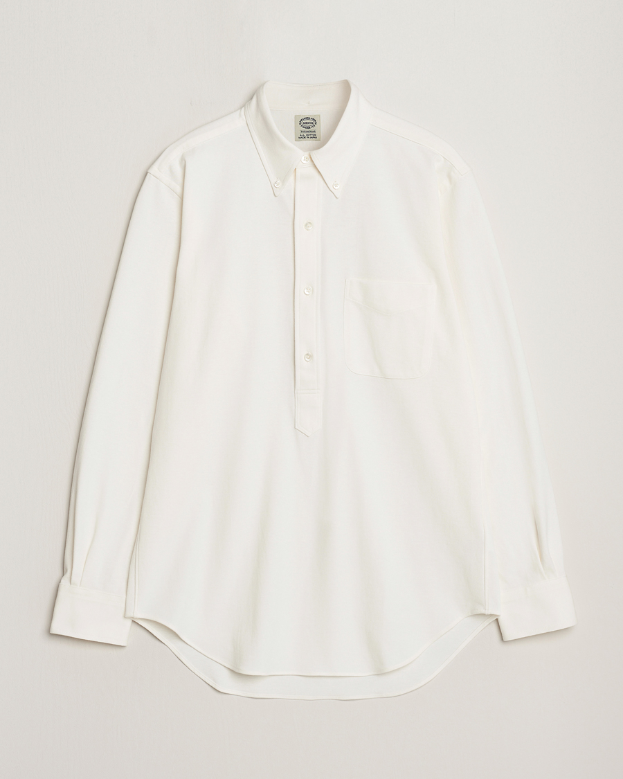 Herren | Kamakura Shirts | Kamakura Shirts | Vintage Ivy Knit Popover Shirt Off White