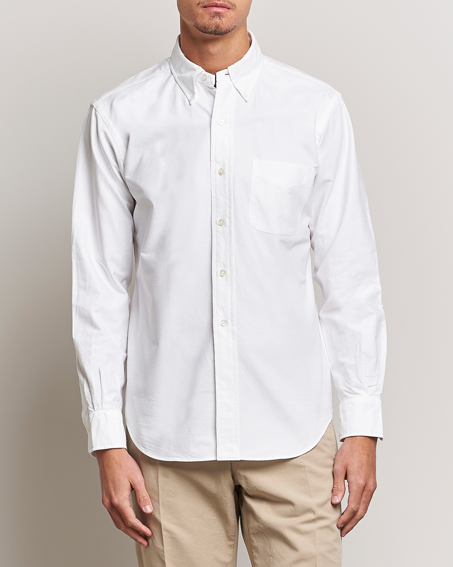 Herren | Kamakura Shirts | Kamakura Shirts | Vintage Ivy Oxford Button Down Shirt White