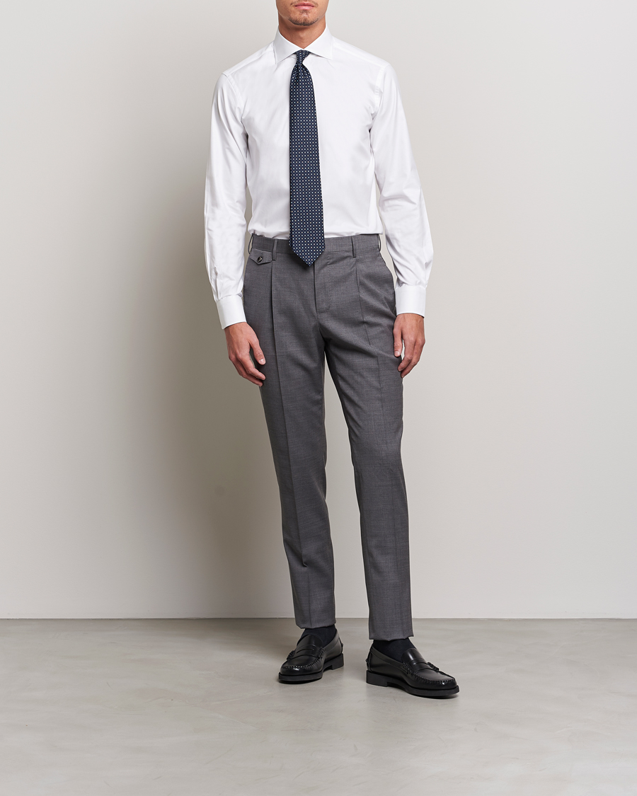 Herren | Hemden | Kamakura Shirts | Slim Fit Royal Oxford Spread Shirt White