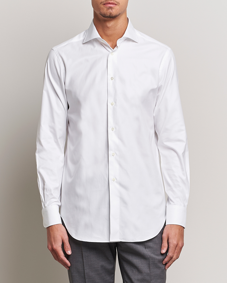 Herren | Wardrobe basics | Kamakura Shirts | Slim Fit Royal Oxford Spread Shirt White