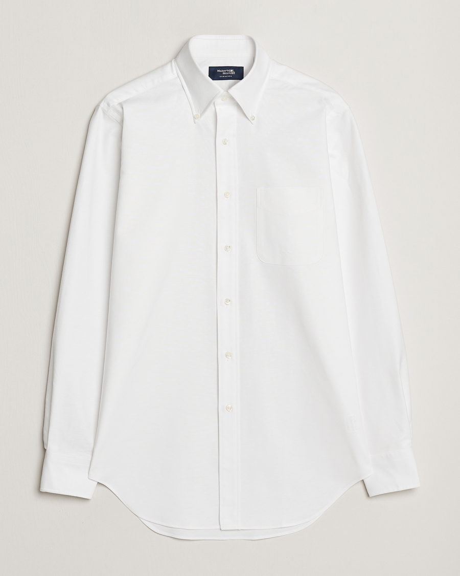 Herren |  | Kamakura Shirts | Slim Fit Oxford BD Shirt White