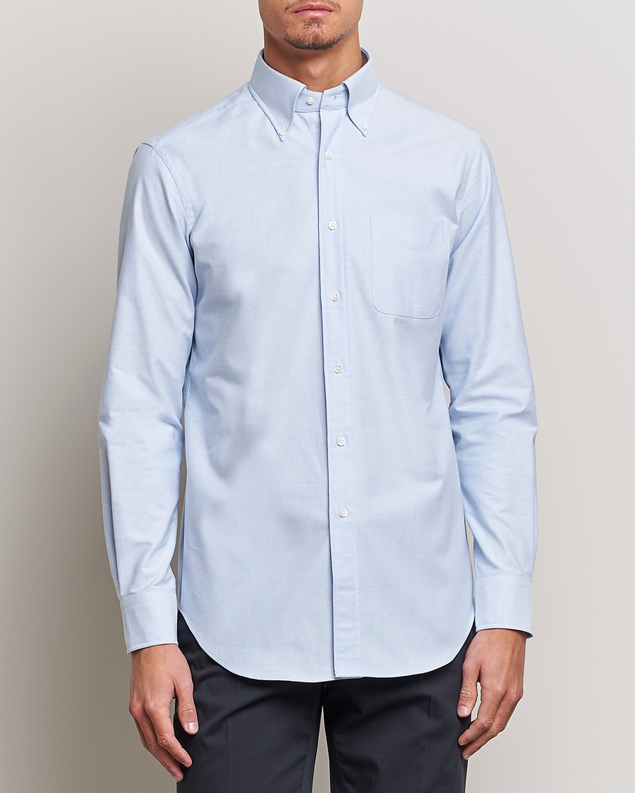 Herren |  | Kamakura Shirts | Slim Fit Oxford BD Shirt Light Blue