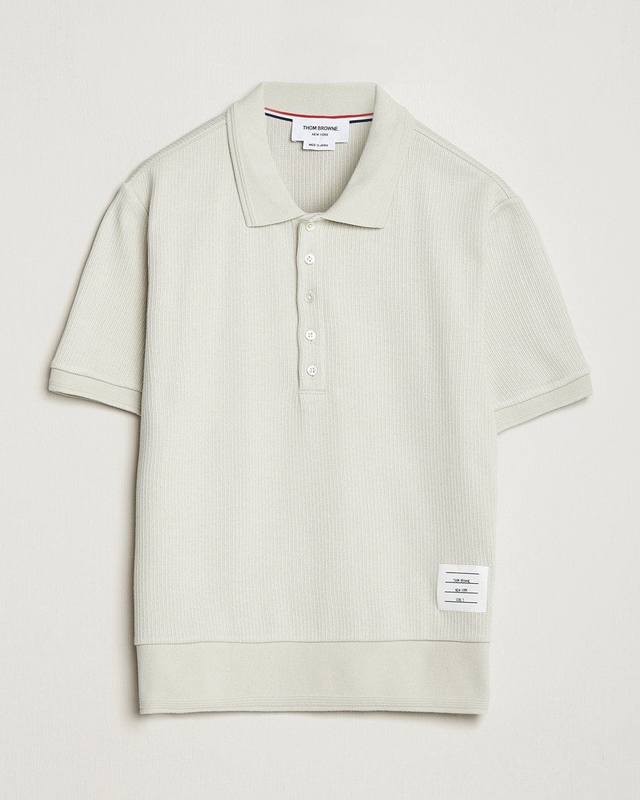 Herren | Thom Browne | Thom Browne | Short Sleeve Knitted Polo Natural White