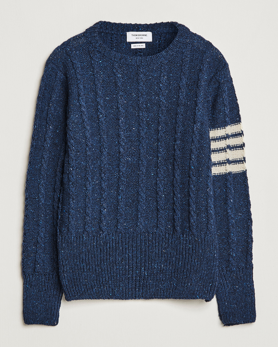 Herren |  | Thom Browne | Donegal Cable Sweater Blue