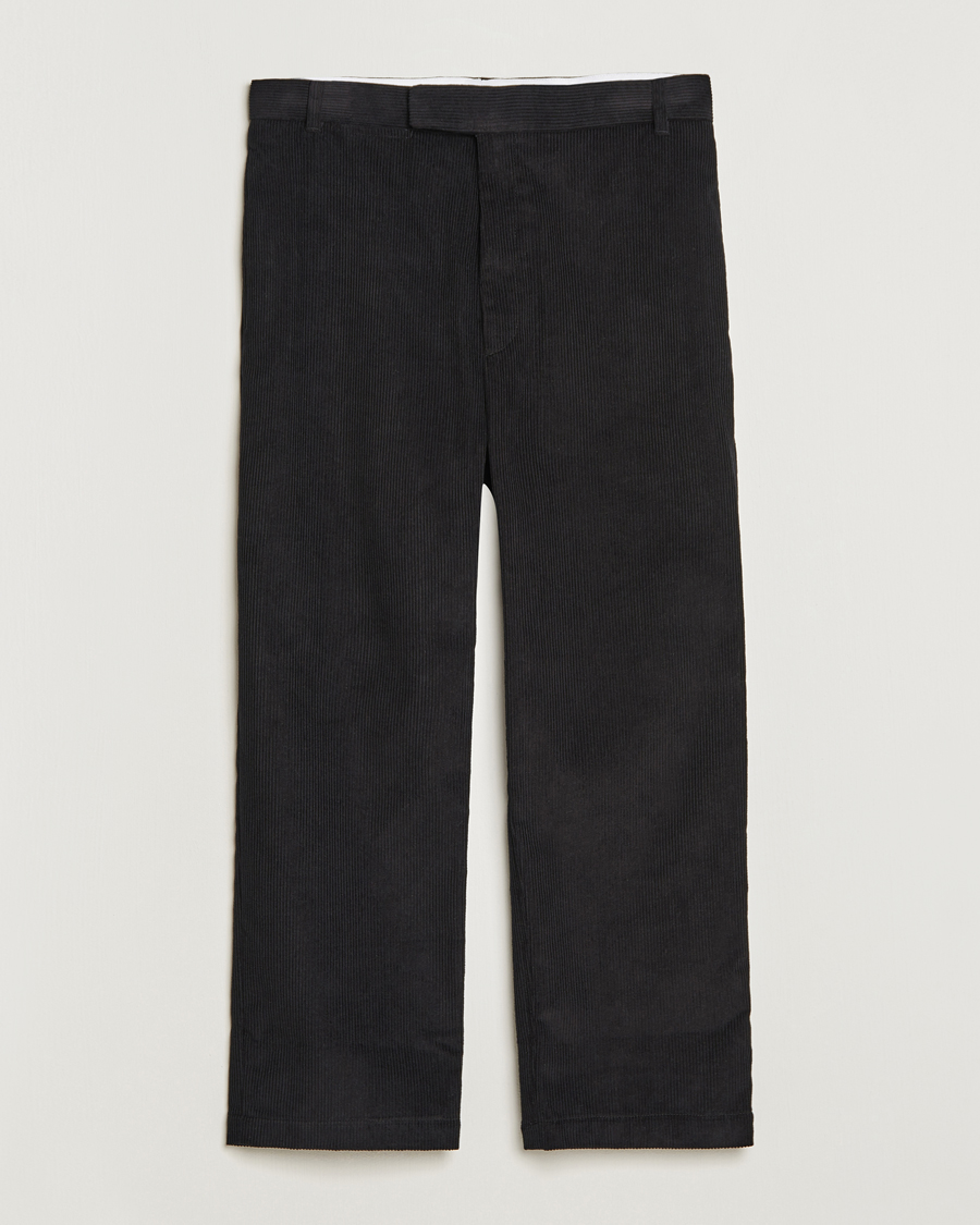 Herren |  | Thom Browne | Straight Cropped Corduroy Trousers Black