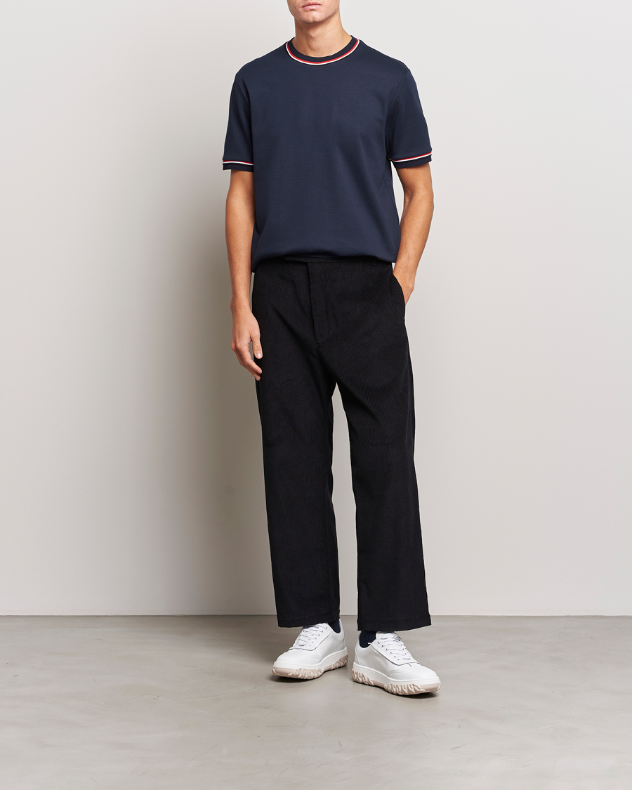 Herren | T-Shirts | Thom Browne | RWB Stripe Short Sleeve T-Shirt Navy