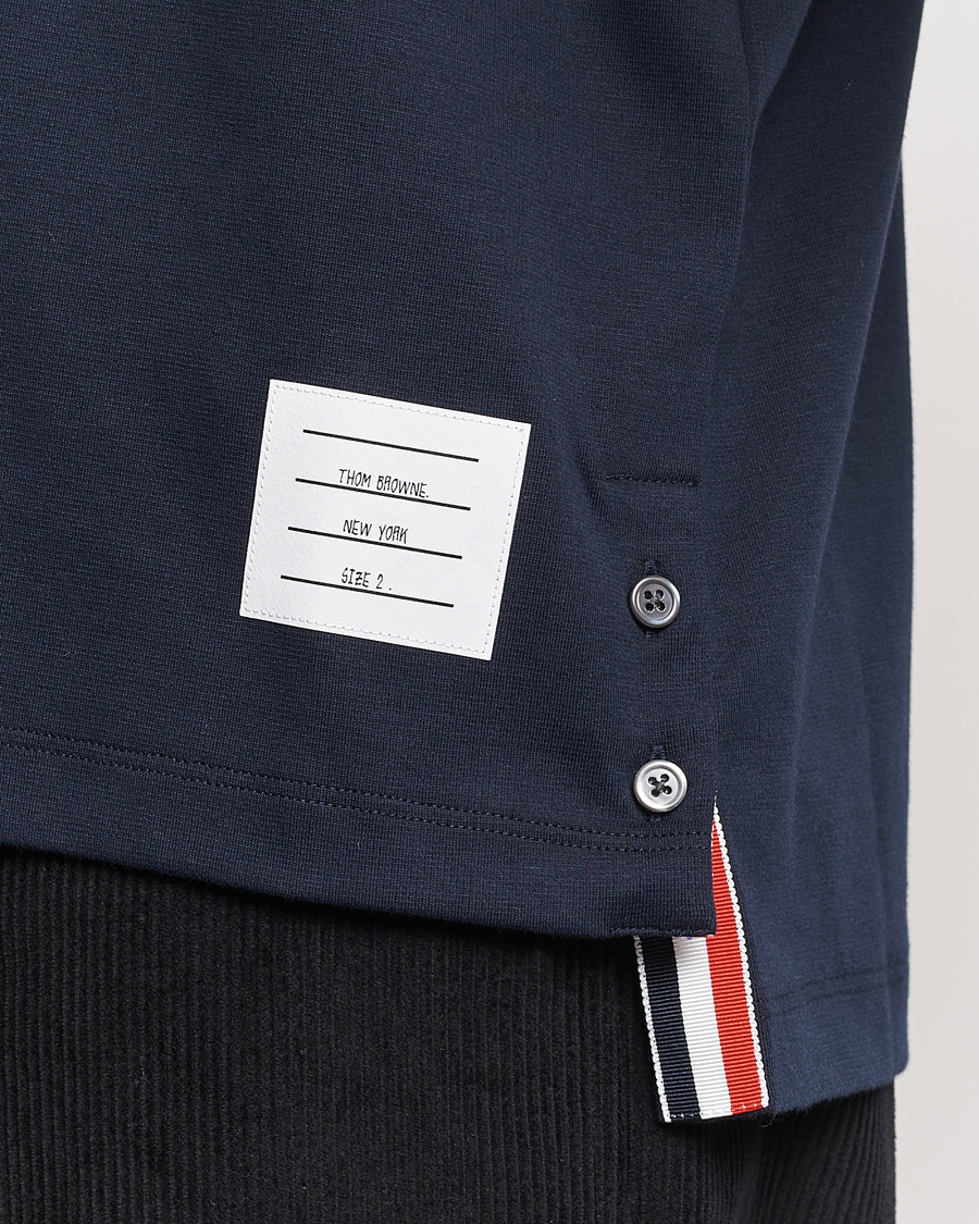 Herren | T-Shirts | Thom Browne | RWB Stripe Short Sleeve T-Shirt Navy