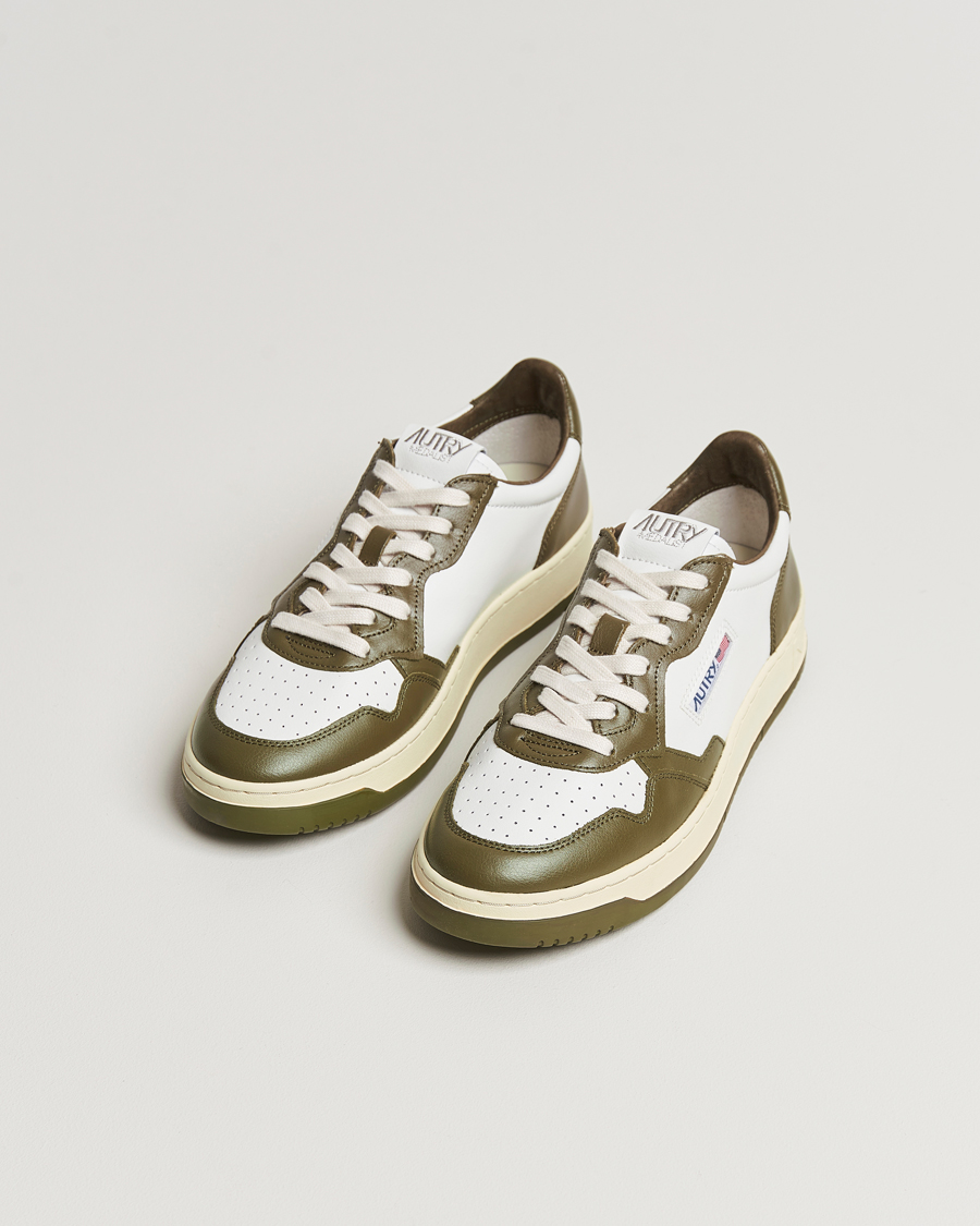Herren | | Autry | Medalist Low Bicolor Leather Sneaker Military Olive