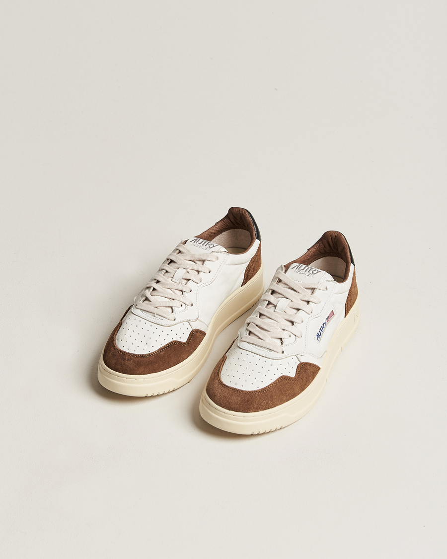 Herren | Autry Medalist Low Goat Leather/Suede Sneaker Cigarr/Black | Autry | Medalist Low Goat Leather/Suede Sneaker Cigarr/Black