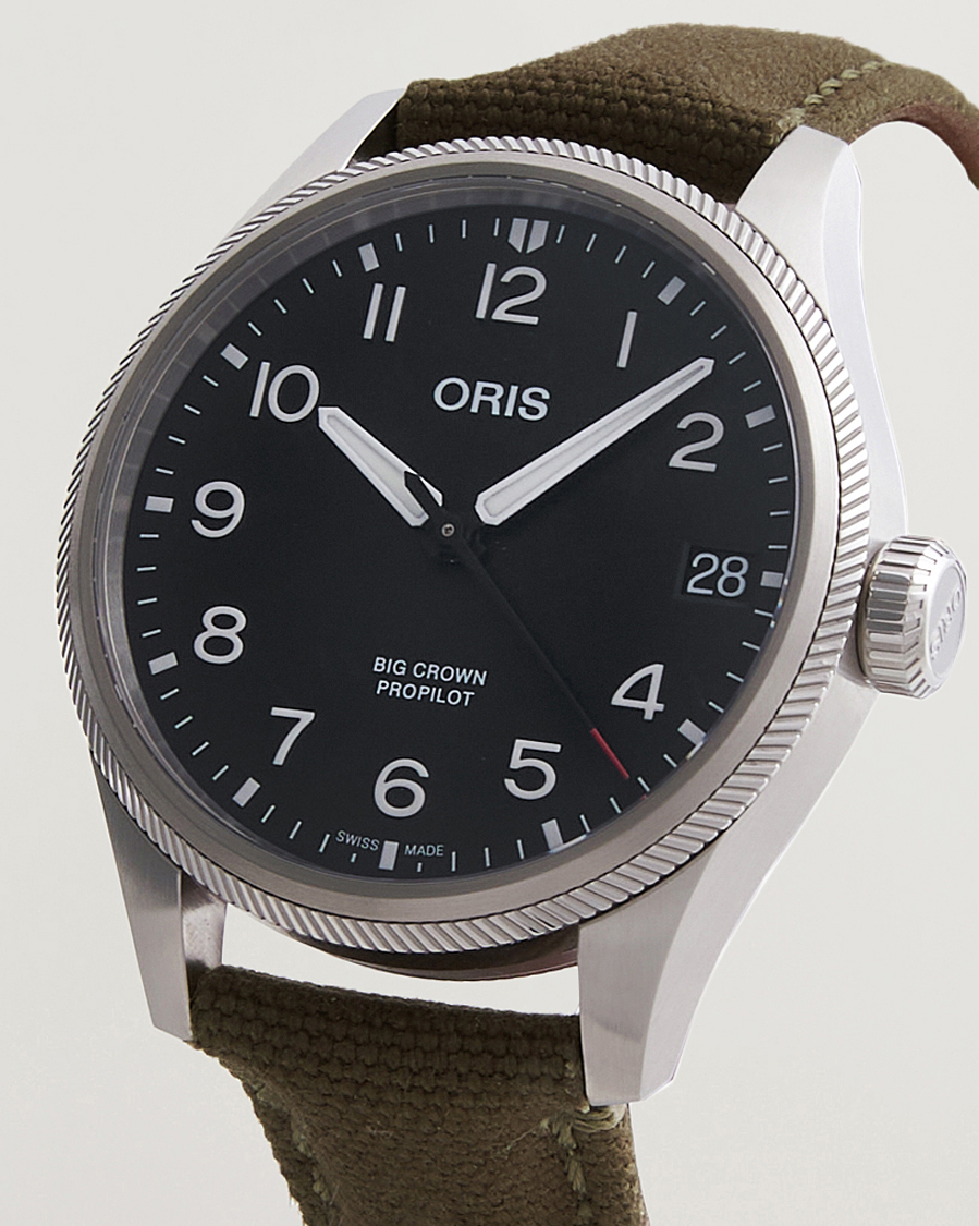 Herren | Oris Big Crown Propilot Date 41mm Leather Bracelet Black | Oris | Big Crown Propilot Date 41mm Leather Bracelet Black