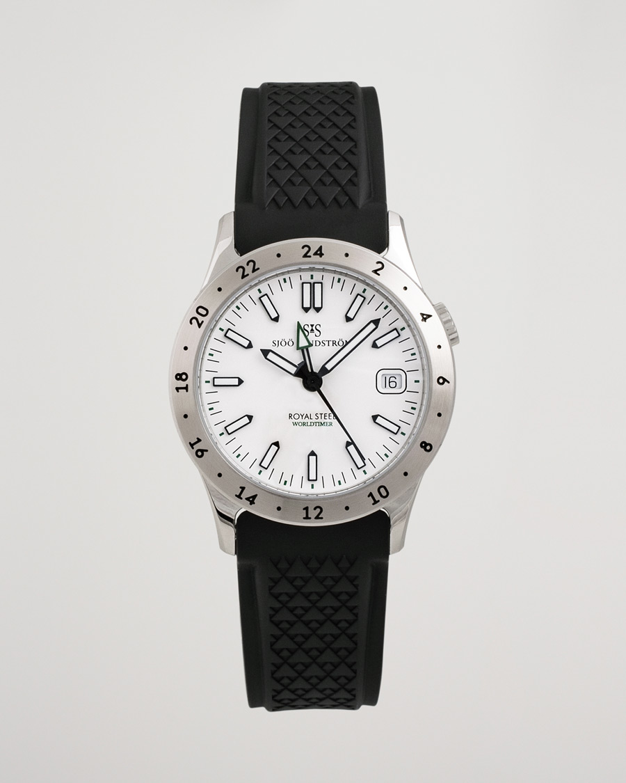 Herren | Sjöö Sandström Pre-Owned Royal Steel Worldtimer 36mm SS-1836-WT | Sjöö Sandström Pre-Owned | Royal Steel Worldtimer 36mm SS-1836-WT