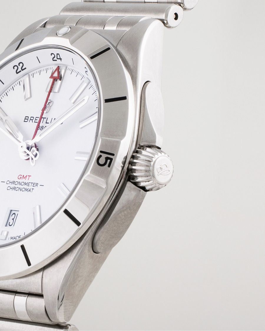 Herren | Breitling Pre-Owned Chronomat GMT 40 A32398 Steel White | Breitling Pre-Owned | Chronomat GMT 40 A32398 Steel White