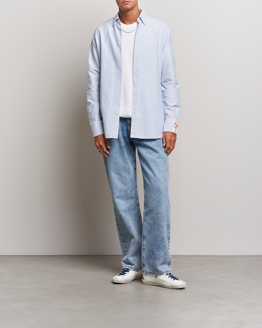 Herren | Hemden | Golden Goose | Deluxe Brand Regular Fit Striped Oxford Shirt Light Blue