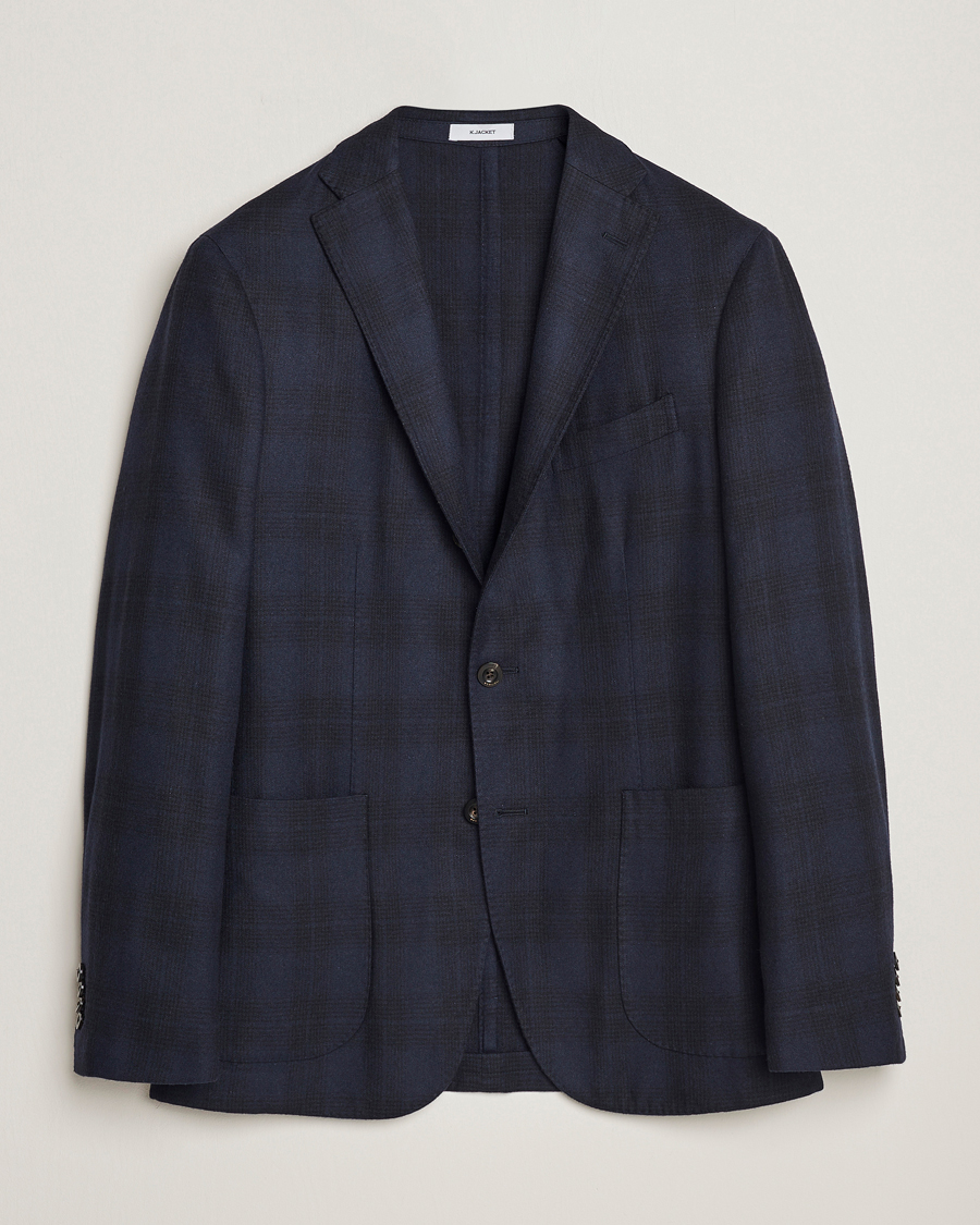 Herren | Italian Department | Boglioli | K Jacket Wool Herringbone Blazer Navy