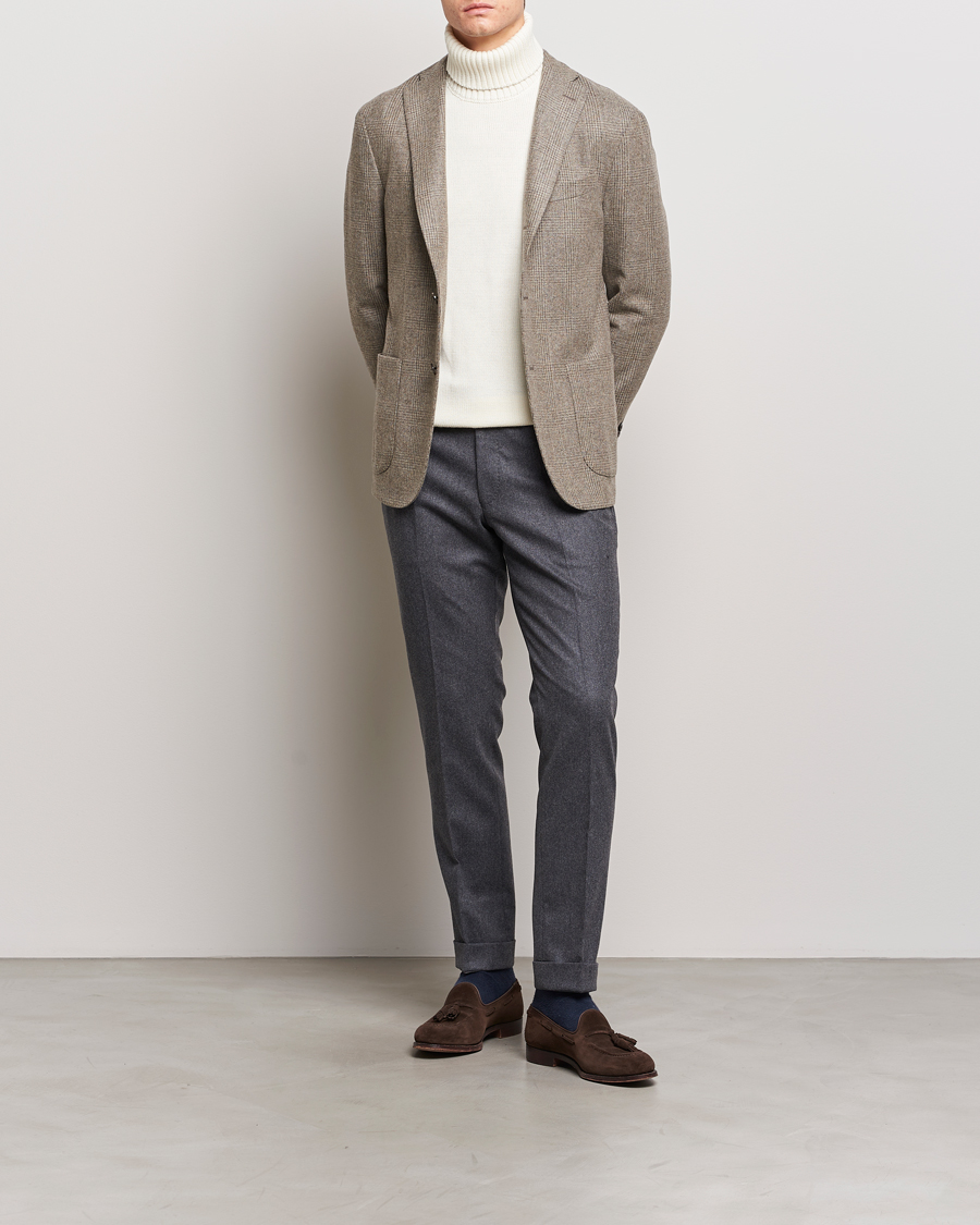 Herren | Sakkos | Boglioli | K Jacket Prince Of Wales Check Blazer Light Beige