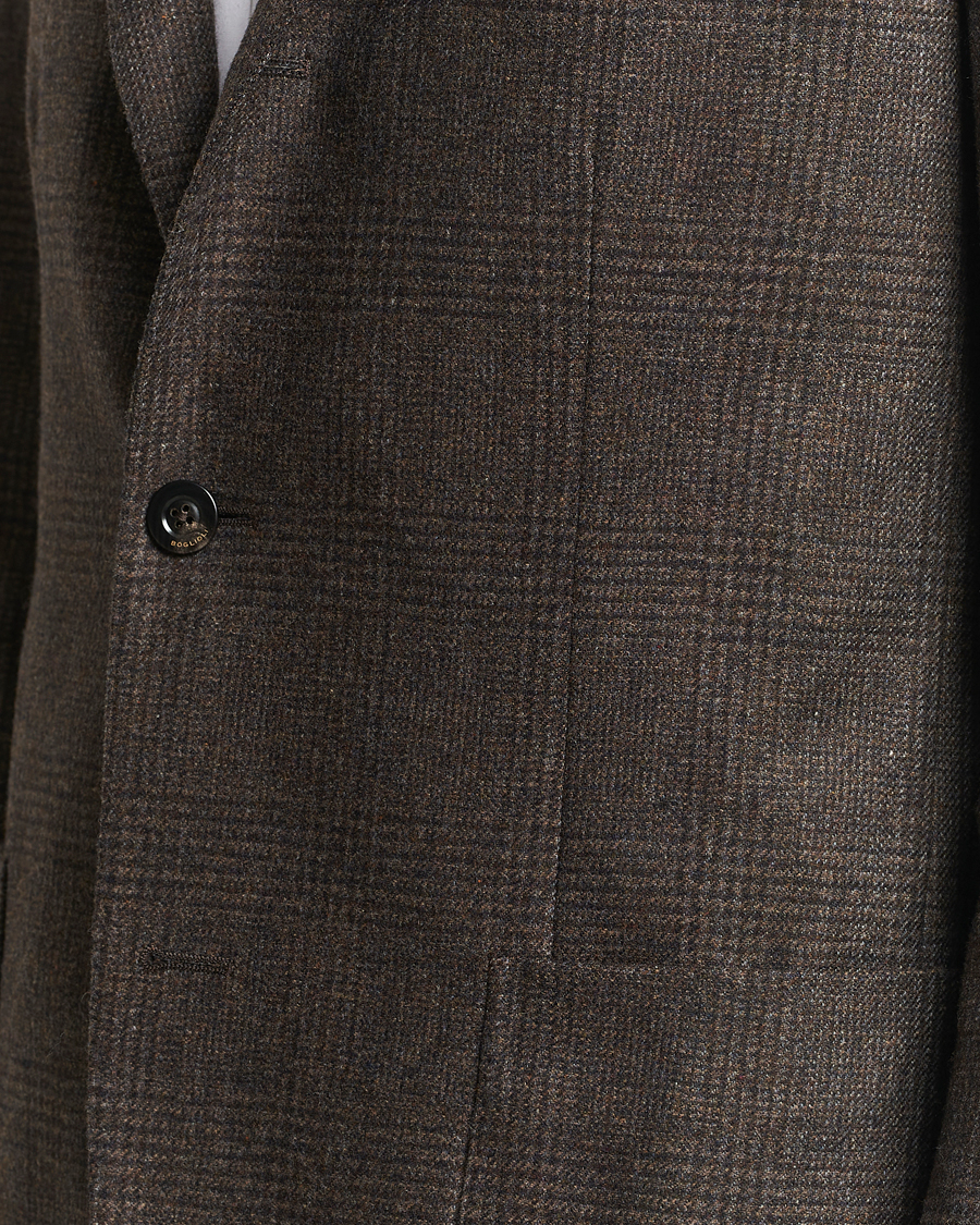 Herren | Sakkos | Boglioli | K Jacket Prince Of Wales Blazer Dark Brown