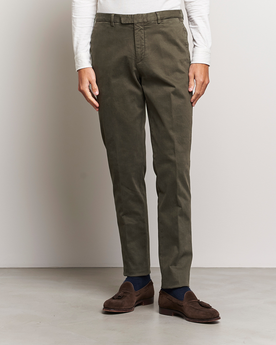Herren | Italian Department | Boglioli | Cotton Twill Trousers Brown