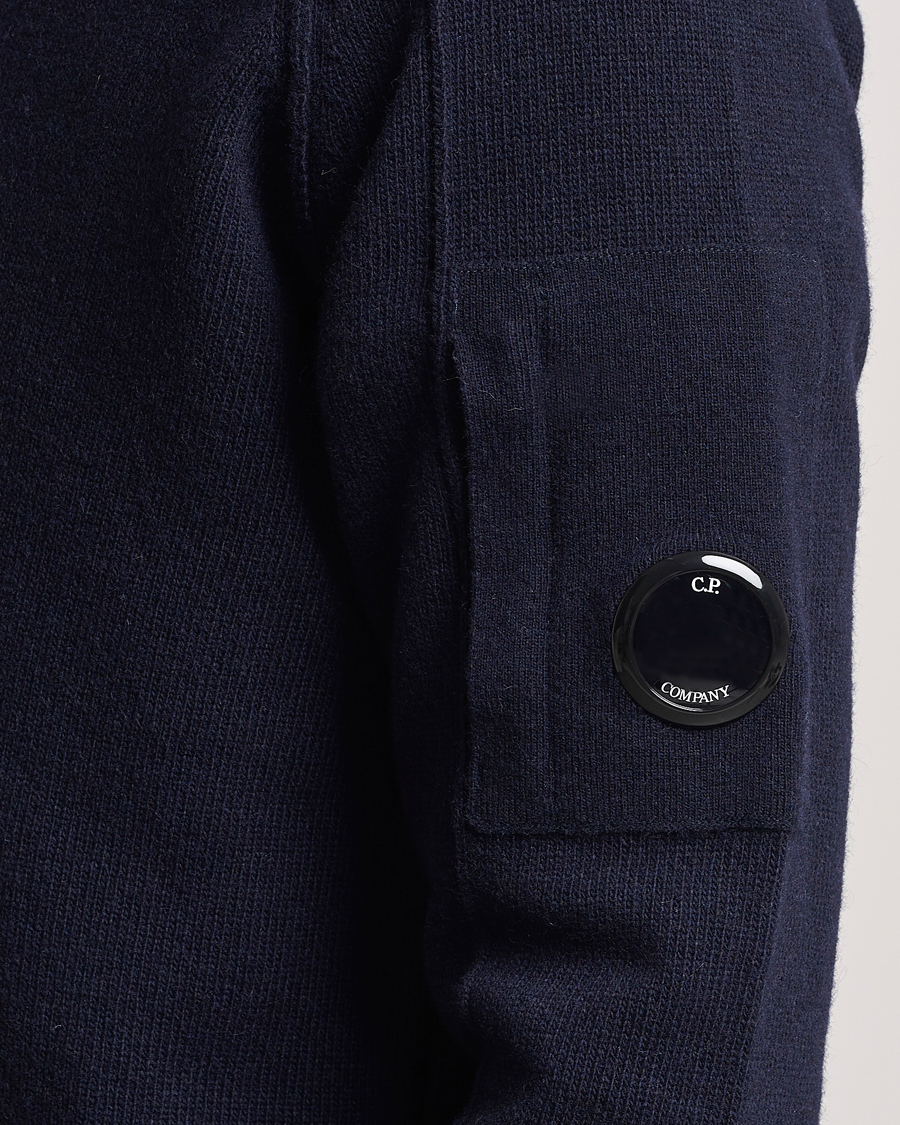 Herren | Pullover | C.P. Company | Lambswool Lens Half Zip Total Eclipse