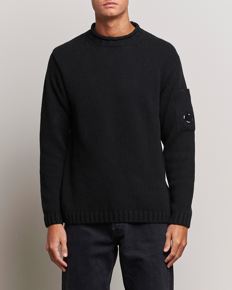 Herren |  | C.P. Company | Knitted Lambswool Turtleneck Black