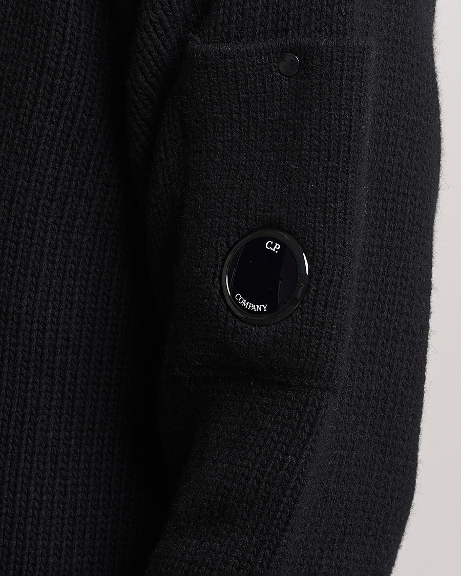 Herren | Pullover | C.P. Company | Knitted Lambswool Turtleneck Black