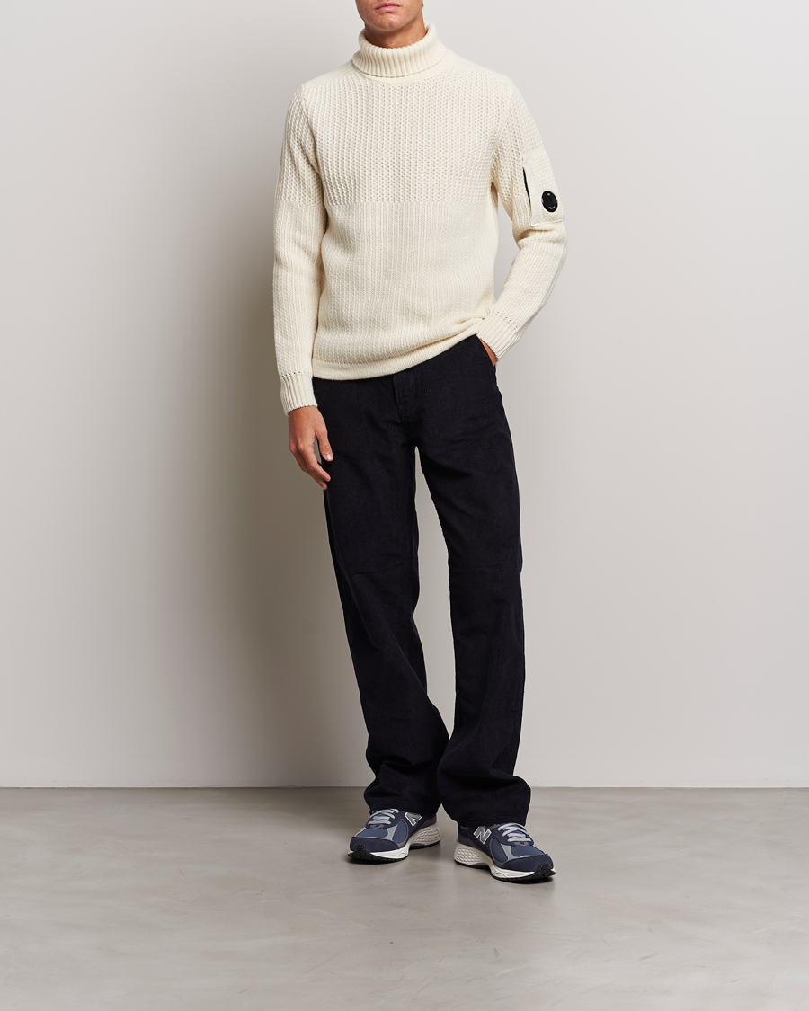 Herren | Pullover | C.P. Company | Heavy Knitted Lambswool Rollneck White