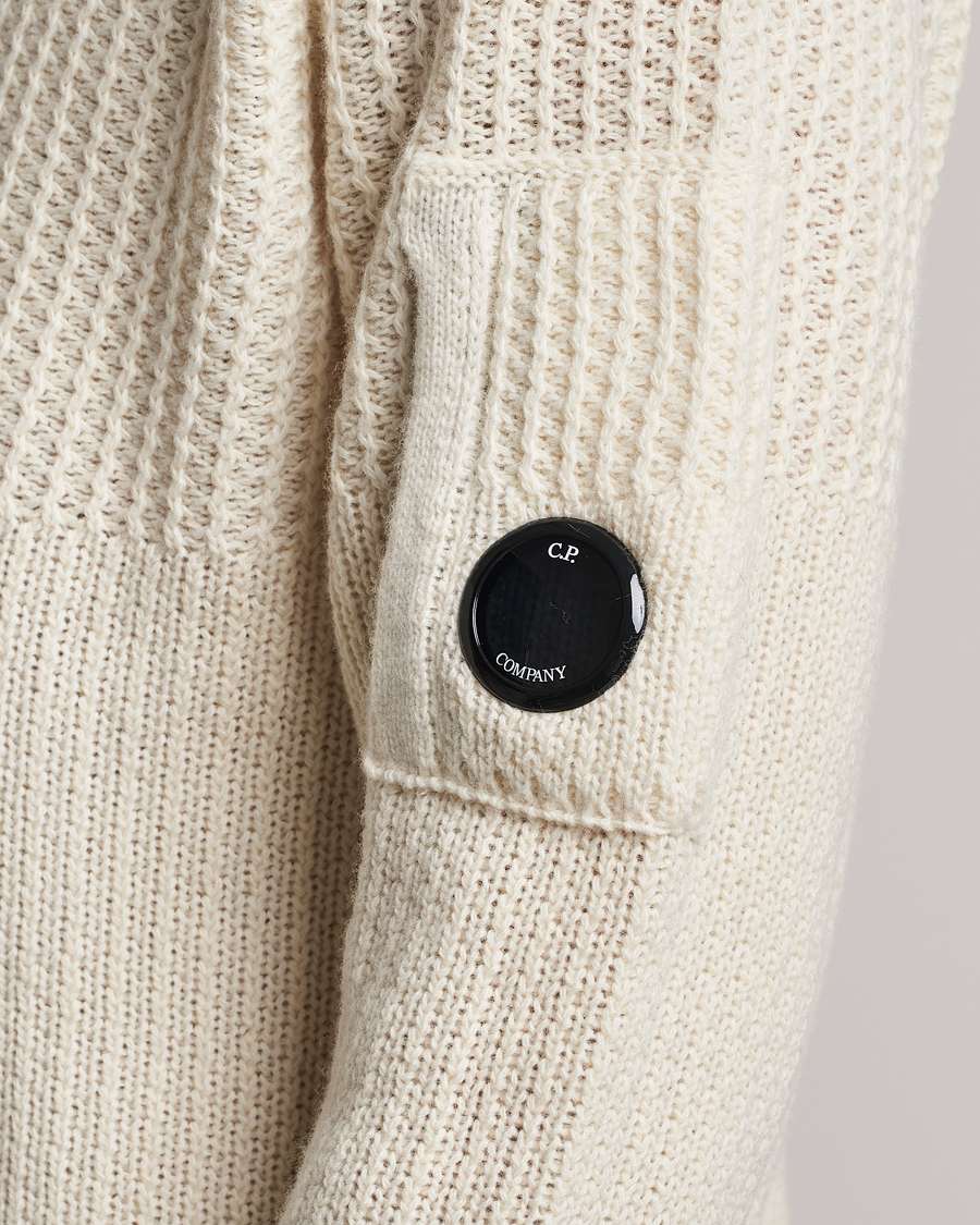 Herren | Pullover | C.P. Company | Heavy Knitted Lambswool Rollneck White