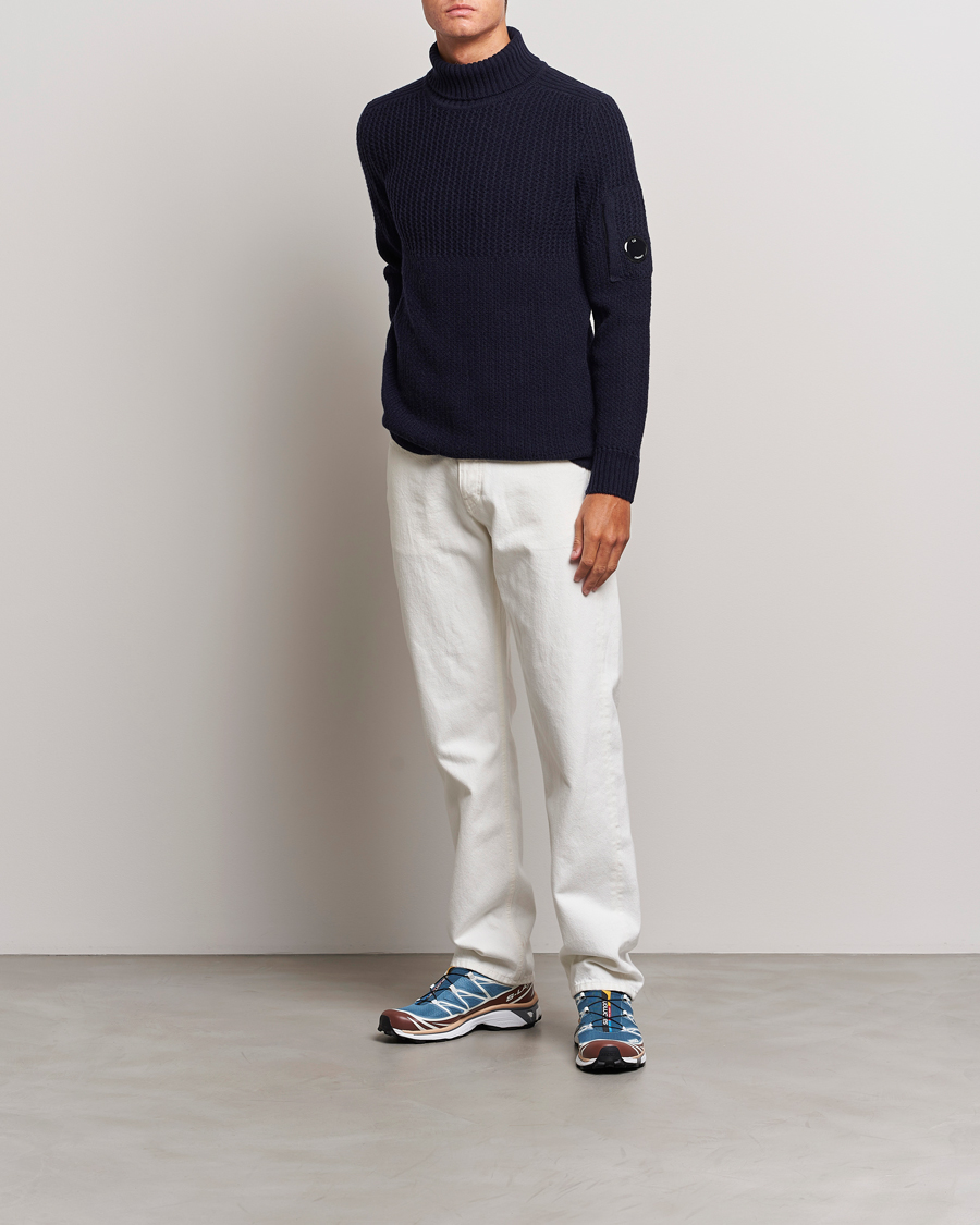 Herren | Pullover | C.P. Company | Heavy Knitted Lambswool Rollneck Total Eclipse