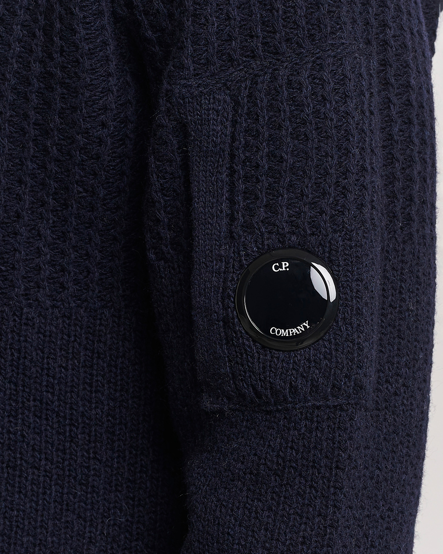 Herren | Pullover | C.P. Company | Heavy Knitted Lambswool Rollneck Total Eclipse