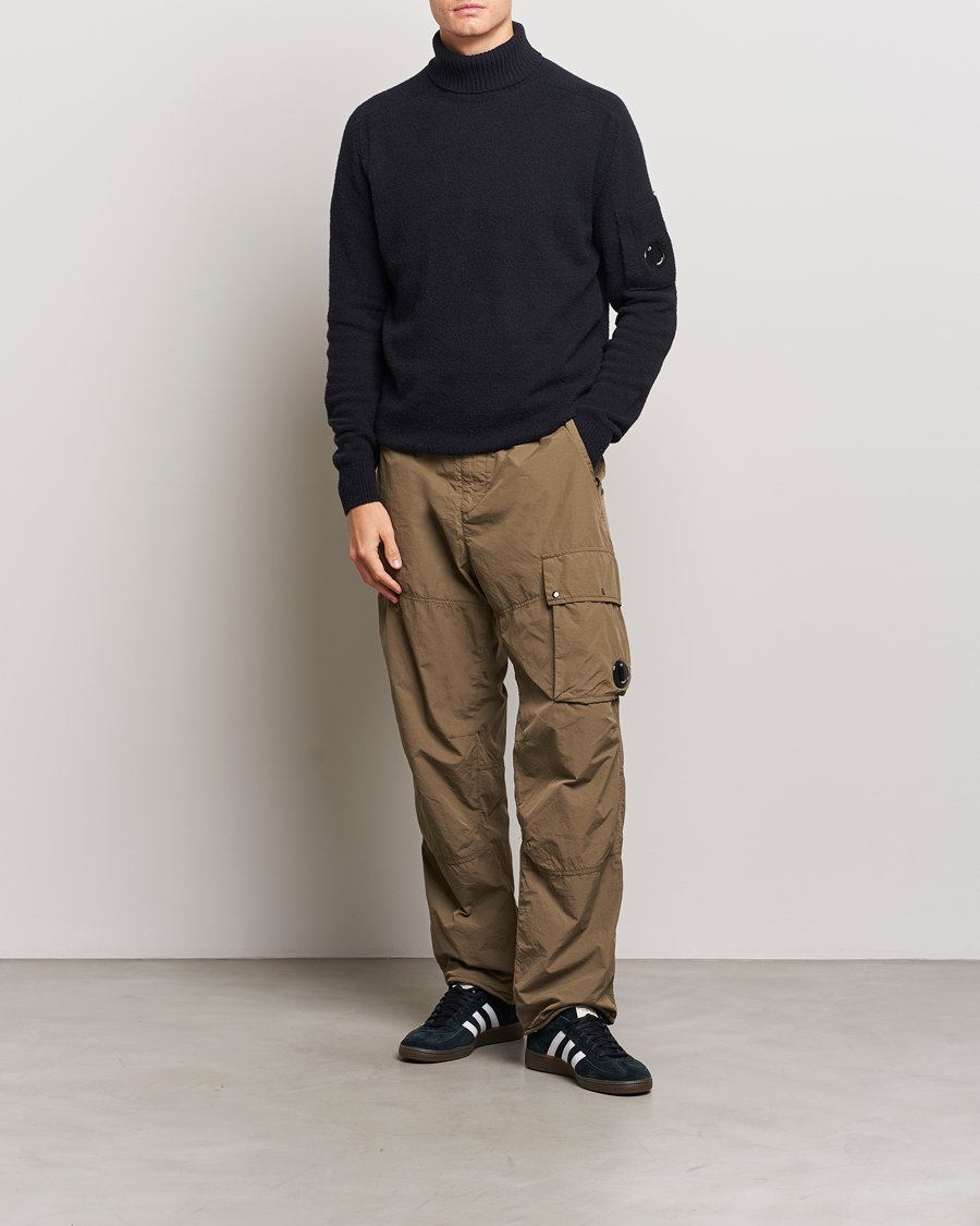 Herren | Pullover | C.P. Company | Fleece Knit Rollneck Black