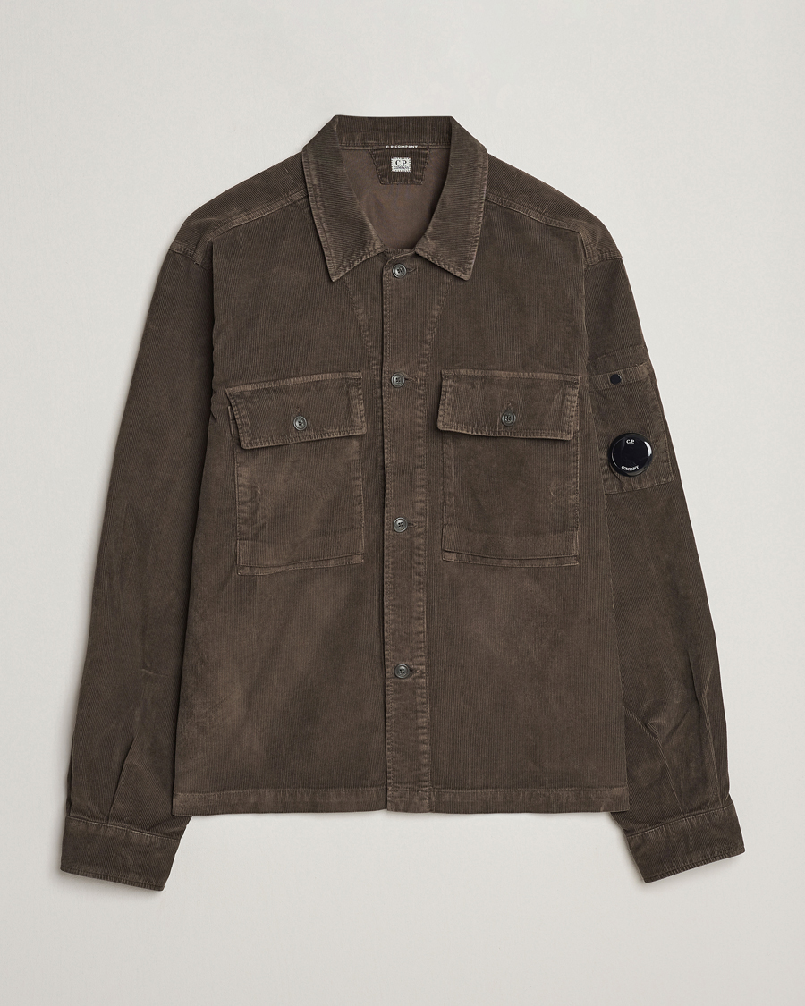 Herren | Hemden | C.P. Company | Corduroy Double Pocket Overshirt Olive