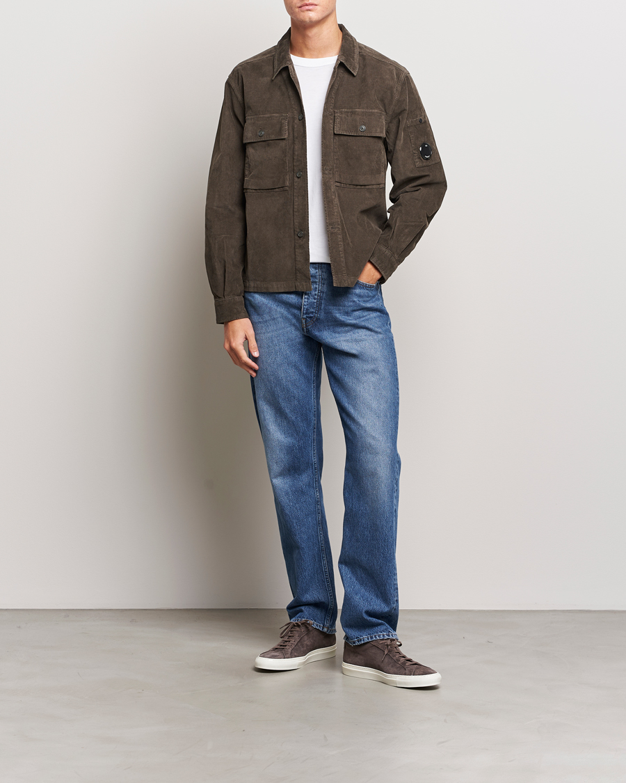 Herren | Hemden | C.P. Company | Corduroy Double Pocket Overshirt Olive