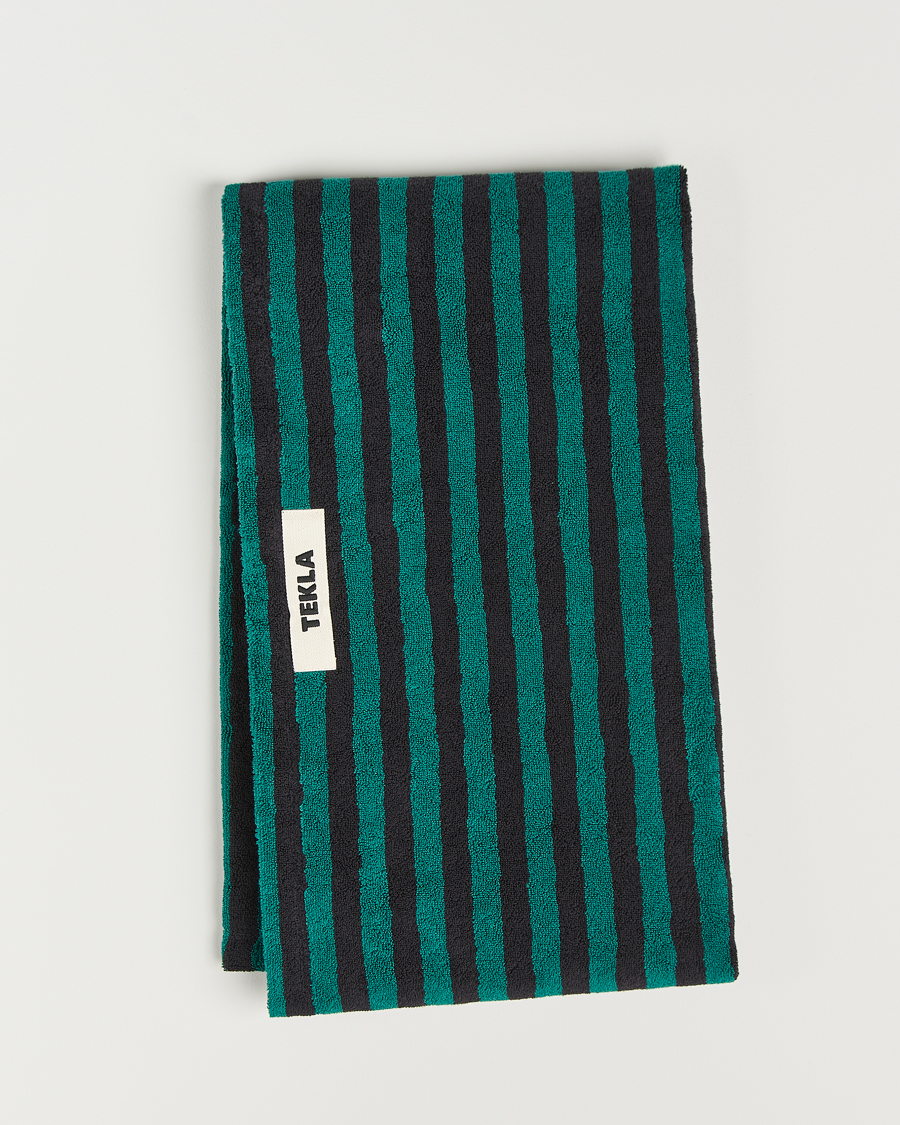 Herren | Textilien | Tekla | Organic Terry Beach Towel Ivy Stripes