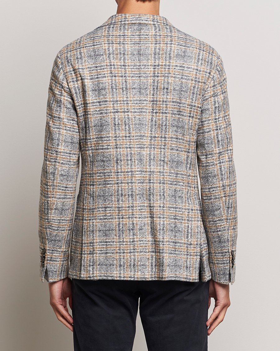 Herren | Sakkos | L.B.M. 1911 | Jack Checked Cotton/Wool Jersey Blazer Grey
