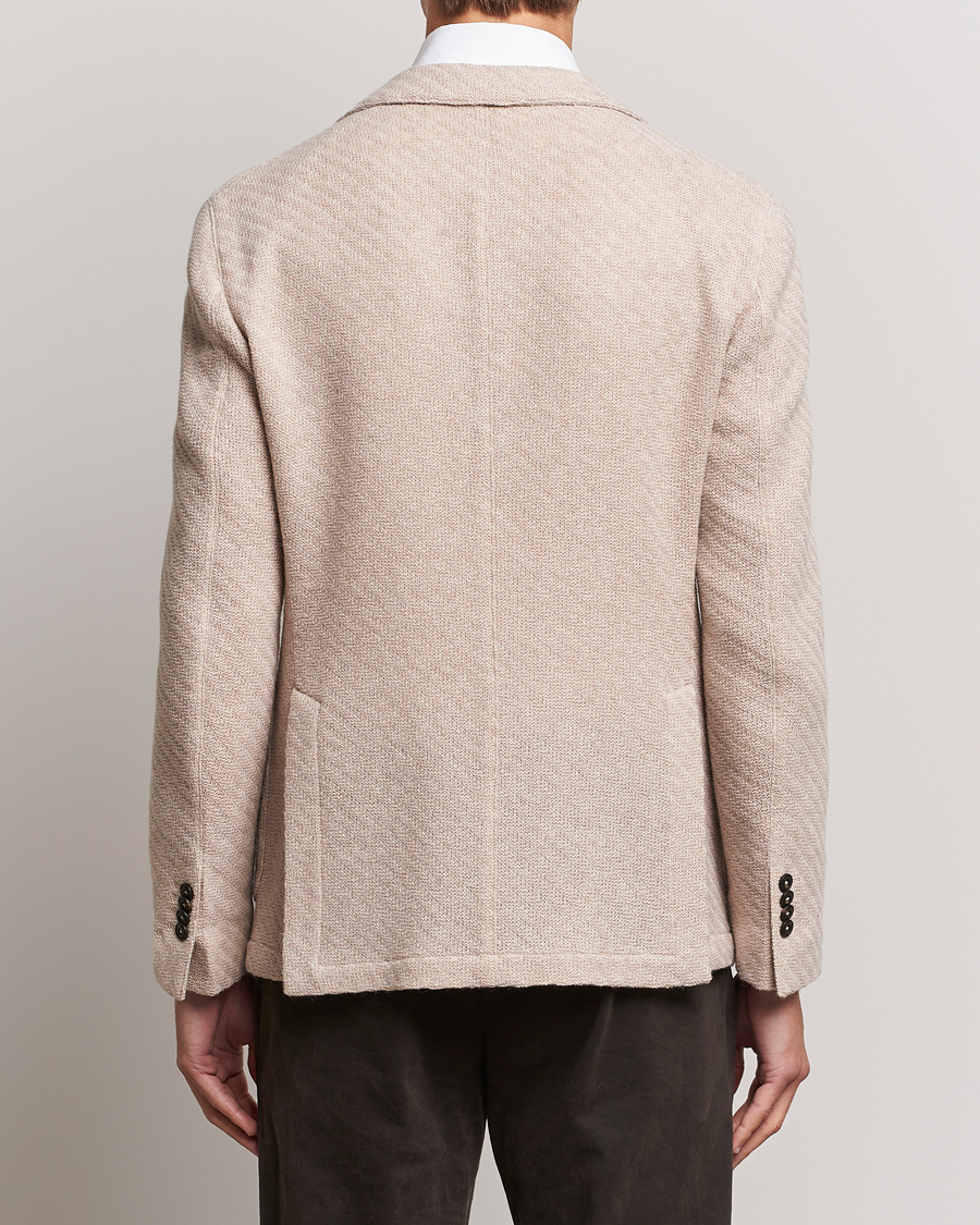 Herren | Sakkos | L.B.M. 1911 | Knitted Punto Wool Structure Blazer Beige