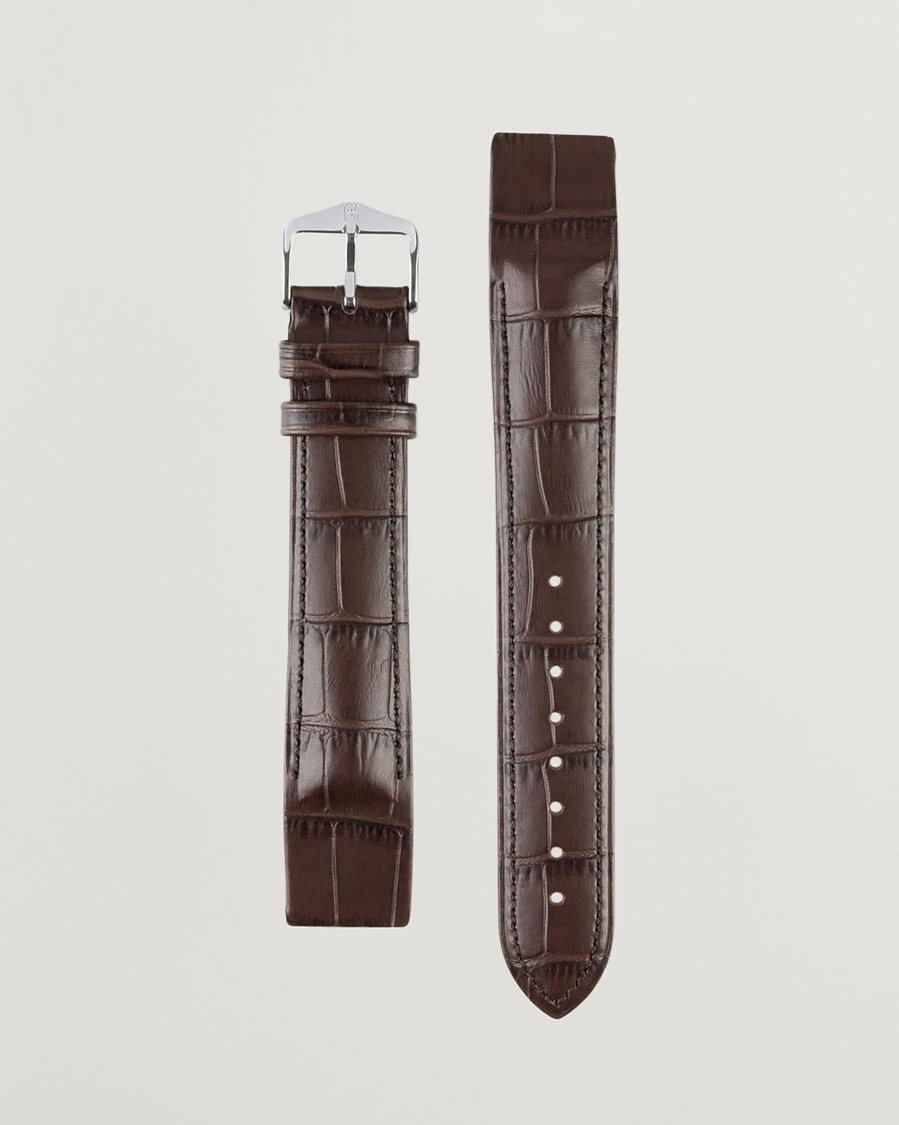 Herren | HIRSCH | HIRSCH | Duke Embossed Leather Watch Strap Brown