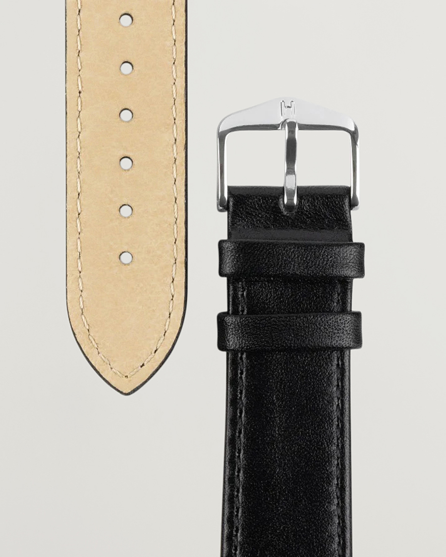 Men |  | HIRSCH | Osiris Calf Leather Watch Strap Black