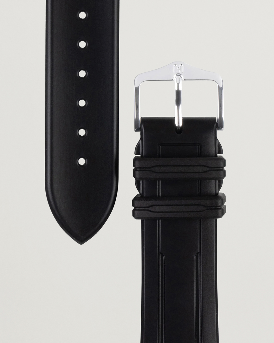 Herren | HIRSCH | HIRSCH | Hevea Rubber Watch Strap Black