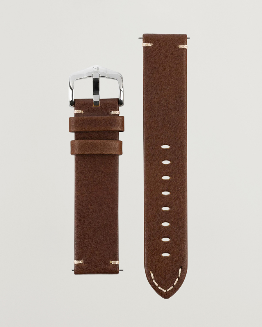 Herren | Uhrenarmband | HIRSCH | Ranger Retro Leather Watch Strap Golden Brown