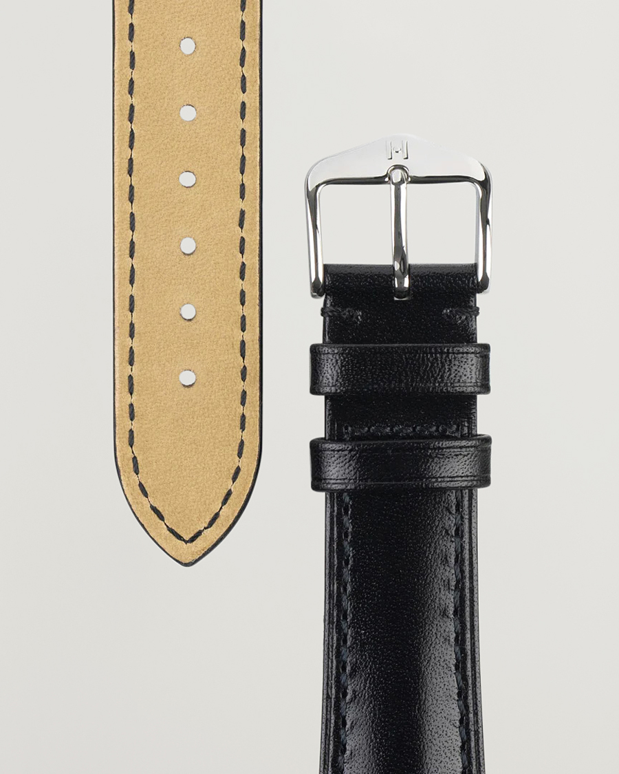 Men |  | HIRSCH | Siena Tuscan Leather Watch Strap Black